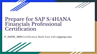 All You Need to Know About P_S4FIN_1809 SAP S/4HANA Financials Professional Certification Exam