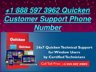 Quicken Technical Support Phone Number 1 (888) 597-3962