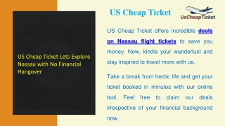 US Cheap Ticket Lets Explore Nassau with No Financial Hangover