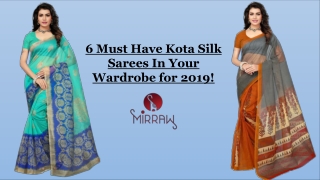 6 Must Have Kota Silk Sarees In Your Wardrobe for 2019!