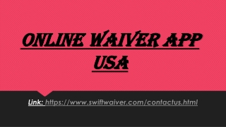 Online waiver App USA