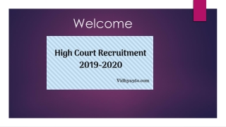 High Court Recruitment 2019-2020 Check High Court Jobs Online Forms Here