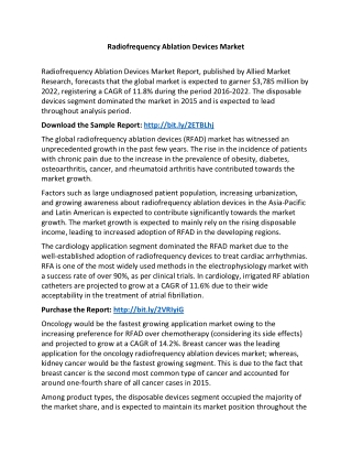 Radiofrequency Ablation Devices Market