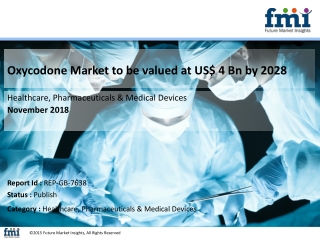 Oxycodone Market to be valued at US$ 4 Bn by 2028