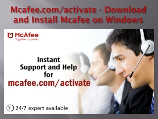 mcafee.com/activate - Download and Install Mcafee on Windows
