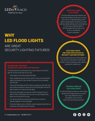 Why led flood lights are great security lighting fixtures!