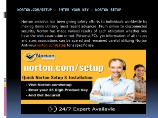 norton.com/setup - enter your key - www.norton.com/setup