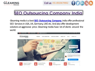 Choose Outsource SEO Company in India – Gleaming Media