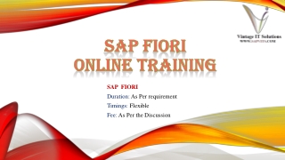 SAP FIori PPT