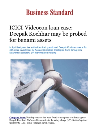 ICICI-Videocon loan case: Deepak Kochhar may be probed for benami assets