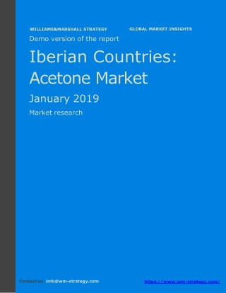 WMStrategy Demo Iberian Countries Acetone Market January 2019