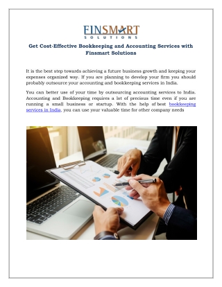 Get Cost-Effective Bookkeeping and Accounting Services with Finsmart Solutions