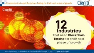 12 Industries that need Blockchain Testing for their next phase of growth