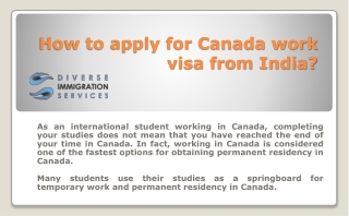 How to apply for Canada work visa from India?