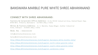 Banswara Marble Pure White Shree Abhayanand