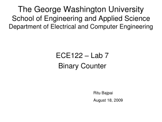 ECE122 – Lab 7 Binary Counter