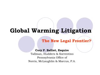 Global Warming Litigation