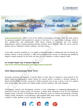Magnetoencephalography Market Key Development Opportunities Till 2026