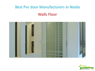 Best Pvc door Manufacturers in Noida