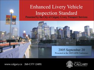 Enhanced Livery Vehicle Inspection Standard