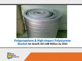 Polypropylene & high impact polystyrene market to show $67,498 Million by 2023