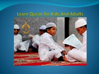 Learn Quran for Adults