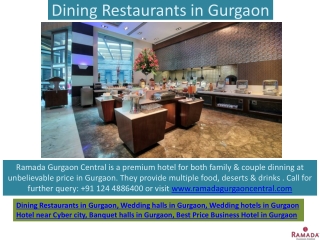 Dining Restaurants in Gurgaon