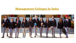 Management Colleges In India