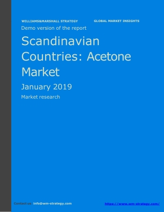 WMStrategy Demo Scandinavian countries Acetone Market January 2019