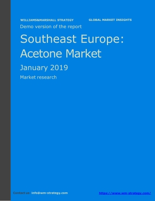 WMStrategy Demo Southeast Europe Acetone Market January 2019