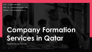 QATAR COMPANY FORMATION FROM CANADA