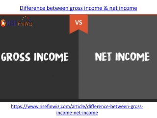 Difference between gross income & net income