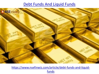What is debt funds and liquid funds