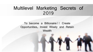 Multilevel Marketing Secrets