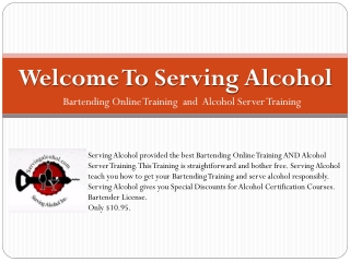 Bartending Online Training AND Alcohol Server Training