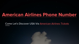 Come Let Us Discover USA via American Airlines Tickets