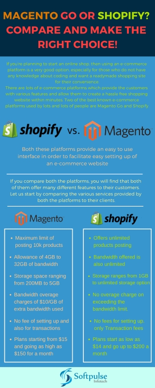 Magento Go or Shopify? Compare and make the right choice!