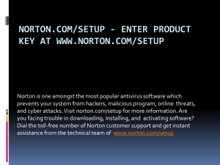 NORTON.COM/SETUP NORTON ANTIVIRUS FOR COMPUTER