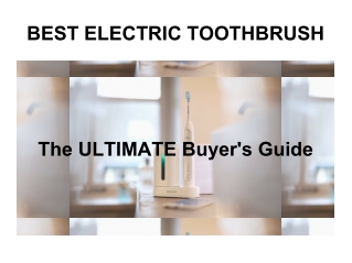 Best Electric Toothbrush 2019