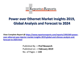 Global Power over Ethernet Market 2019 Recent Development and Future Forecast