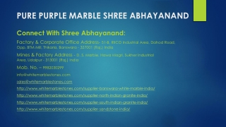 Pure Purple Marble Shree Abhayanand