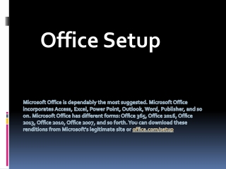 Office.com/setup Microsoft Office Product