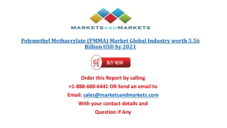 Polymethyl Methacrylate Market Size | PMMA Industry Report, 2021