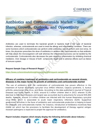Antibiotics and Corticosteroids Market Global Status and Business Outlook 2018 to 2026