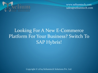 Looking For A New E-Commerce Platform For Your Business? Switch To SAP Hybris!
