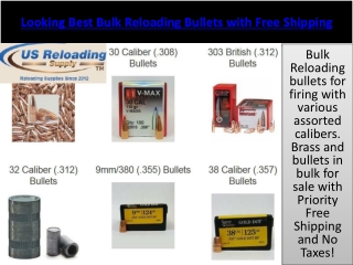 Looking Best Bulk Reloading Bullets with Free Shipping