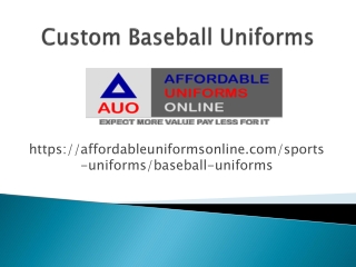 Custom Baseball Uniforms