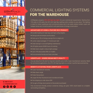 Commercial Lighting Systems for the warehouse