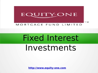 Fixed Interest Investments