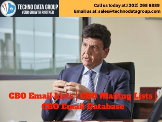 CBO Email List,CBO mailing address database, CBO mailing lists,